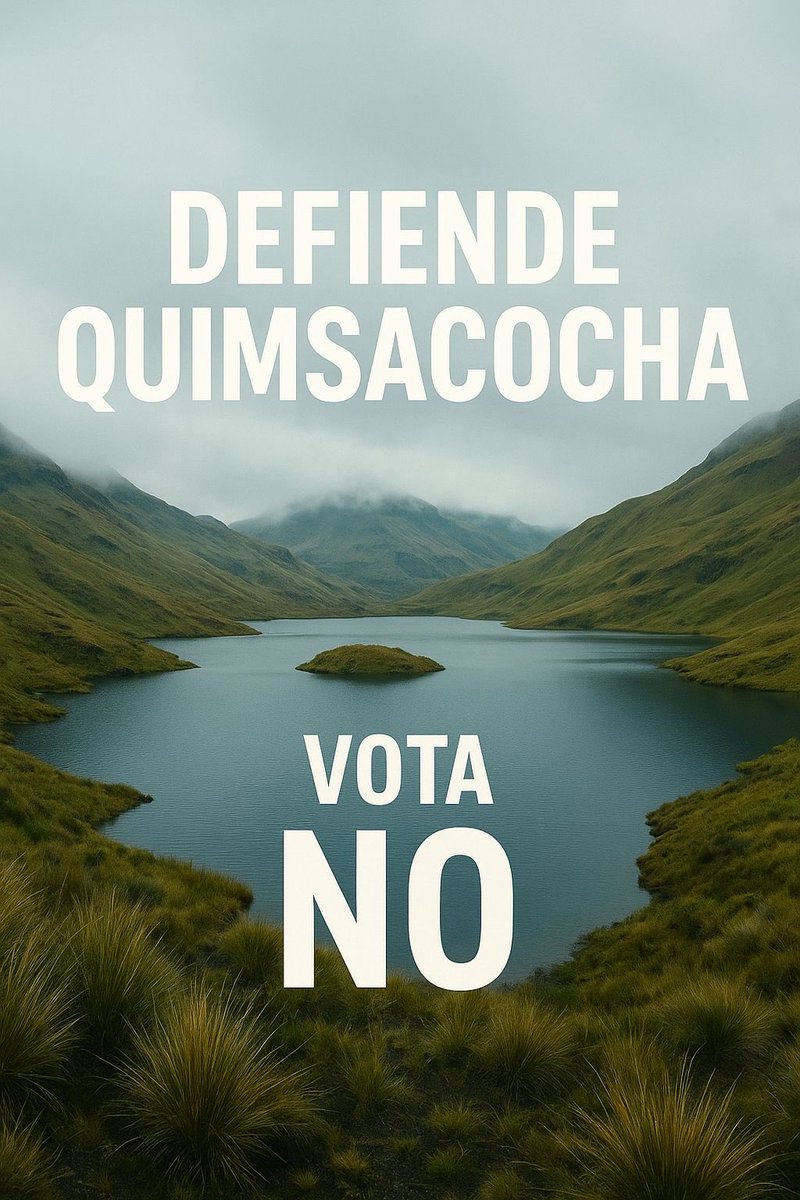#QuimsacochaNoSeToca
Para los/as azuayas, esta será una de las razones fundamentales para decirle #NoYaNo en la consulta de <a href="/DanielNoboaOk/">Daniel Noboa Azin</a> !  
1.- Lo que pretende el régimen, es privatizar los sectores estratégicos!“alentar” la inversión extranjera, lo que supone la entrega de la