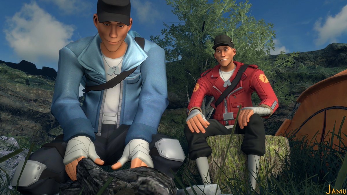 JamukanSFW's tweet photo. It's hiking time. The two Scouts are prepared for a time away from civilization.
#tf2 #scout #sfm https://t.co/6Y11FkfiWu
