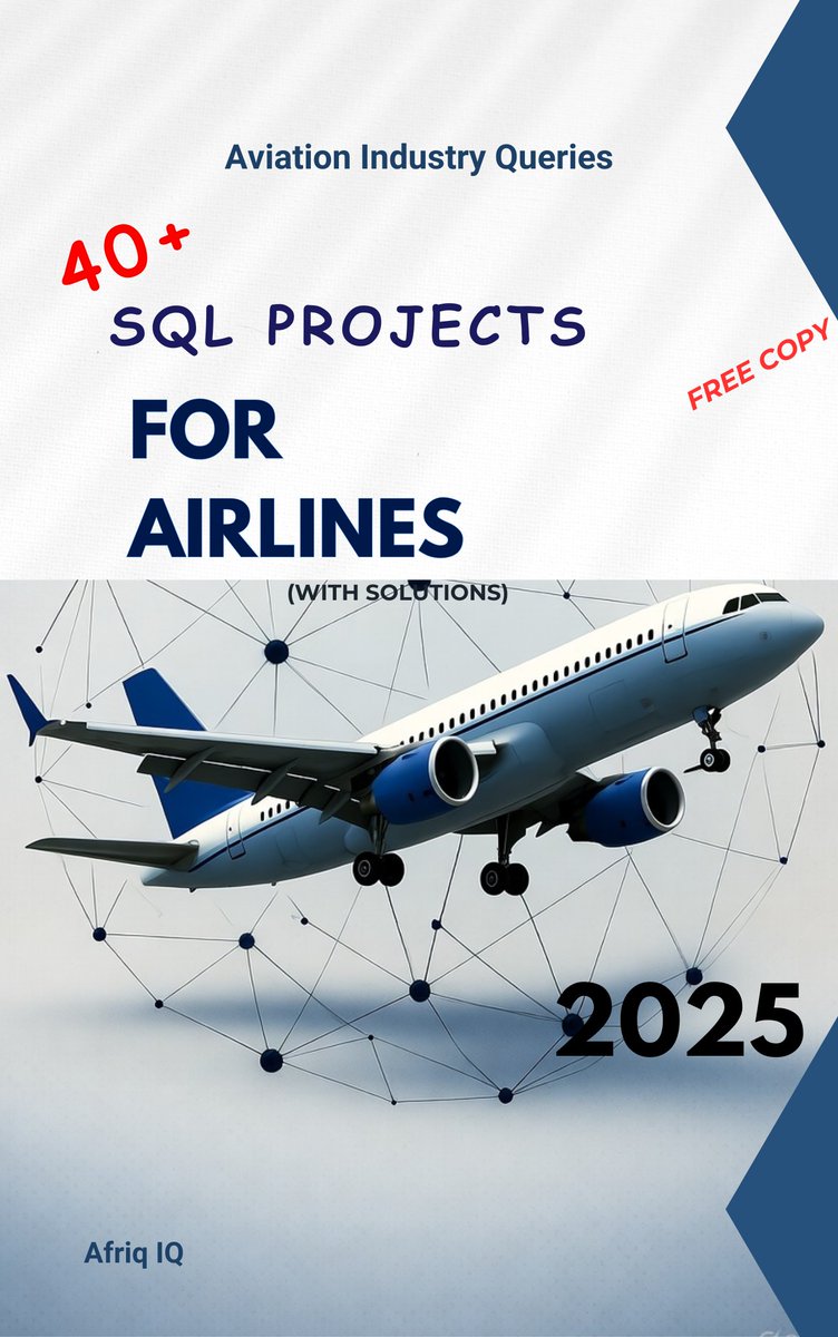 Eyowhite3's tweet image. SQL is very important in most data roles.

To stand a very high chance of getting a job you must build a strong project profile.

This FREE SQL eBook has been created to help in your journey.

Get yours @AfriqIq