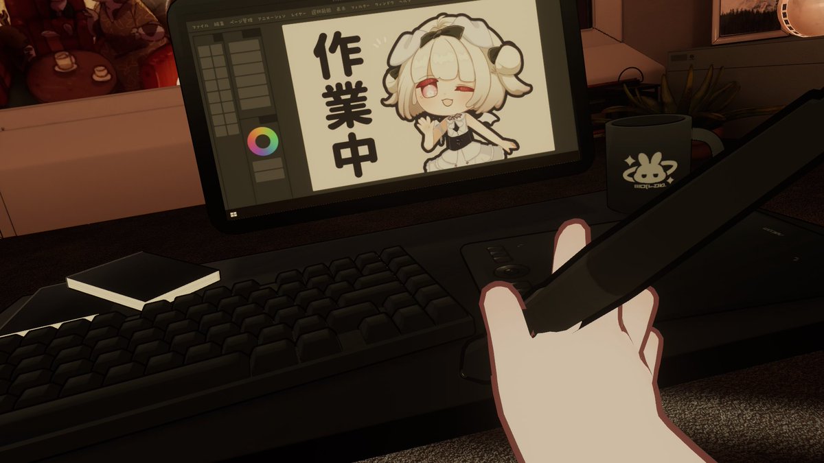 koinuno_vrc's tweet image. 一目惚れした「シックな作業デスク」の
プレゼント企画に当選しました…！！
可愛すぎて感動している✧*｡٩(ˊωˋ*)و✧*｡

ペンを握るのもかわいいし
机の上も全部かわいいんだ…なんてこった

大切に使わせて頂きます！！やったー！！

#molLab