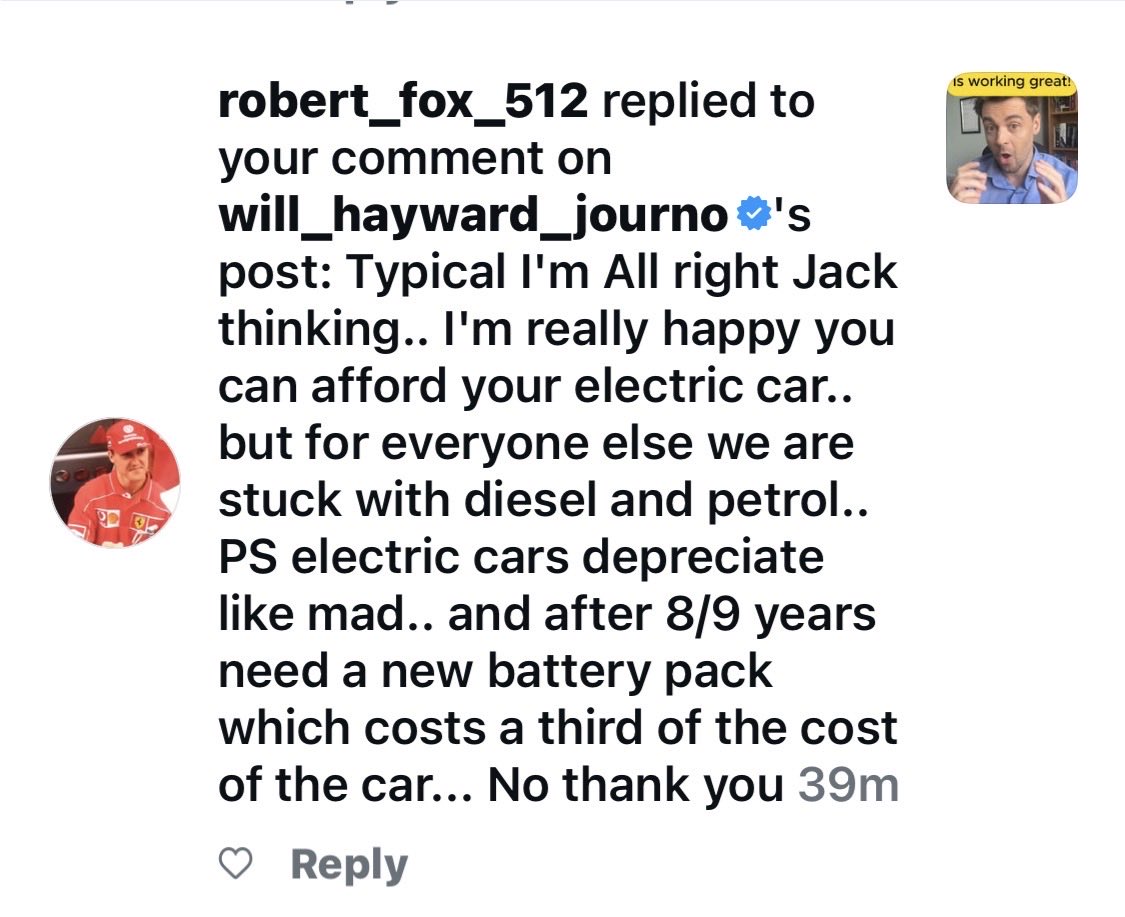 Spot the person who did no research whatsoever &amp; just spouted out a load of rubbish &amp; added a personal insult to boot #blocked everyone gets a second chance no one gets a third ! 

<a href="/eV_Newt/">eVNewt⚡️🔋🚙</a> <a href="/AntiEVidiots/">EV FUD Buster</a>