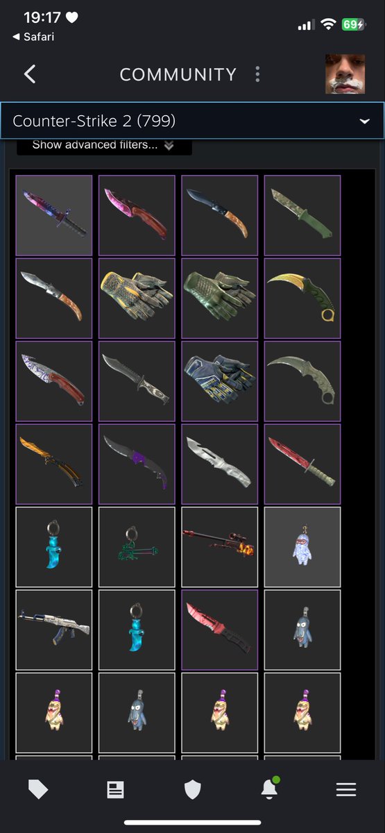 behagambles's tweet image. Just spent 50$ on upgrading my #cs2 inventory. #cs2update