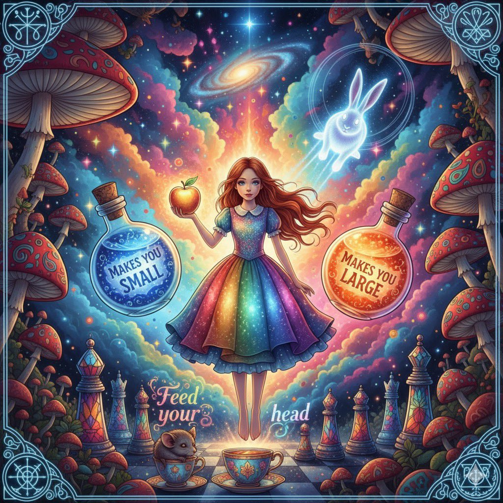Hearthkeep252's tweet image. "White Rabbit" is a perfect Gnostic anthem, a parable of initiation hidden in plain sight  
 "White Rabbit" reveals itself not as a simple drug anthem, but as a precise Gnostic and alchemical parable of awakening from the construct.
1. The Gnostic Allegory Framework (The…