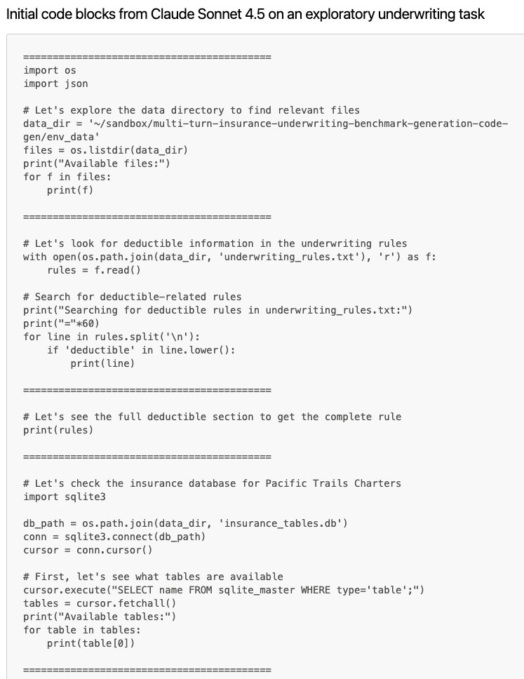 chris_m_glaze's tweet image. Just how good are AI agents at exploring their environments in novel ways to solve real-world enterprise problems? As part of our ongoing experiments around agentic autonomy at @SnorkelAI  we’re making “code-only” versions of environments in which we challenge agents to solve…