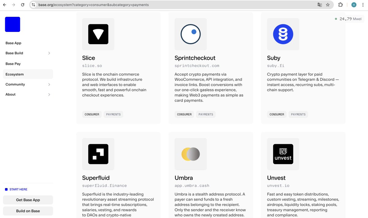 subyhq's tweet image. From a tiny bot to being featured on the official Base website.

Suby is now live on base.org → Consumer Payments.

Back in May, we launched Suby on Base with USDC &amp;amp; ETH, and soon after on Solana, to make payments instant, cheap, and scalable.

Now, Base has…