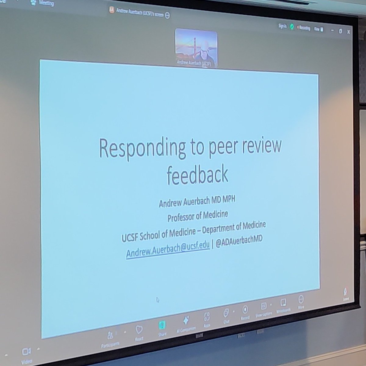 What are the best ways to respond to grant and manuscript reviews? <a href="/ADAuerbachMD/">Andrew Auerbach</a> offers some very practical suggestions at #NIDUSBootCamp2025. #delirium <a href="/UCSFMedicine/">UCSF School of Medicine</a>