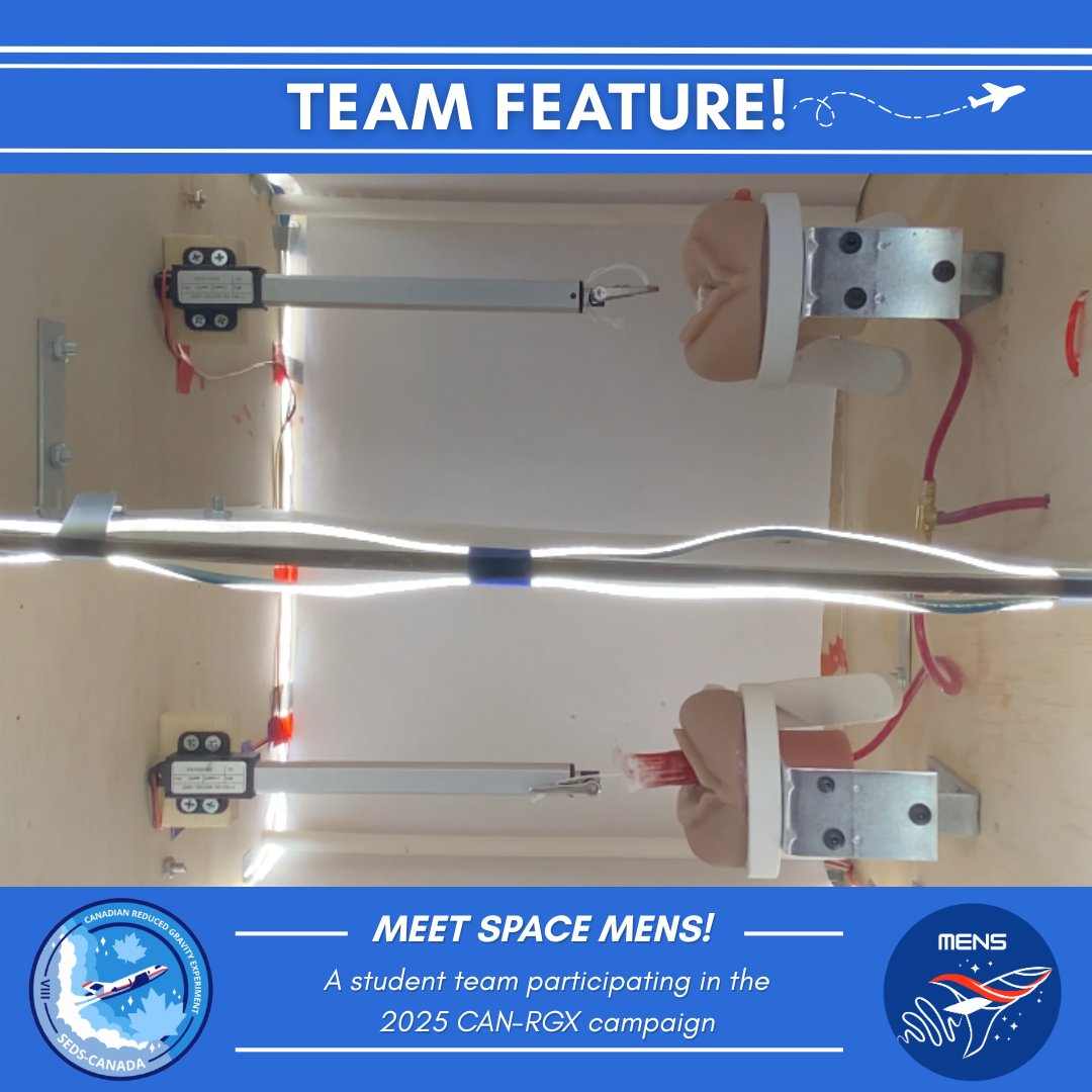 Meet another CAN-RGX team flying their experiment this month: Space MENs from University of British Colombia Okanagan! They're testing fluid dynamics and hygeinic concerns associated with tampon removal in microgravity!