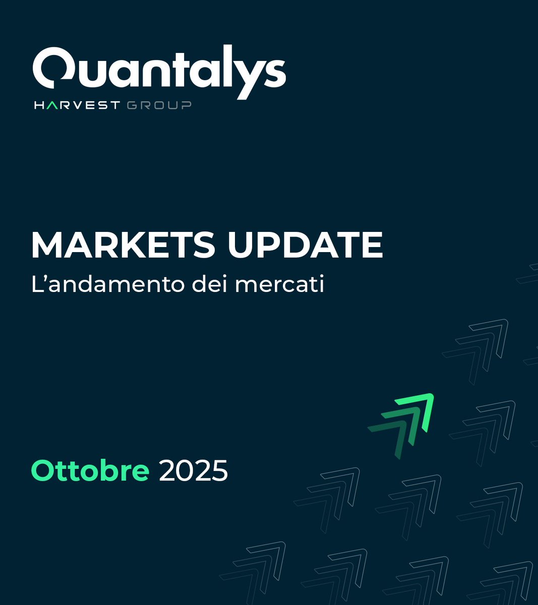 QuantalysItalia's tweet image. 📉#MarketsUpdate: il punto sui #mercati con #Quantalys - ottobre 2025.

🔎Wall Street sale tra tensioni bancarie e inflazione debole
🔎Ottimismo sui colloqui USA-Cina (verso incontro Trump–Xi
🔎Sanzioni alla Russia: su il petrolio, giù l’oro

👉 Leggi qui: bit.ly/3WXU1P3