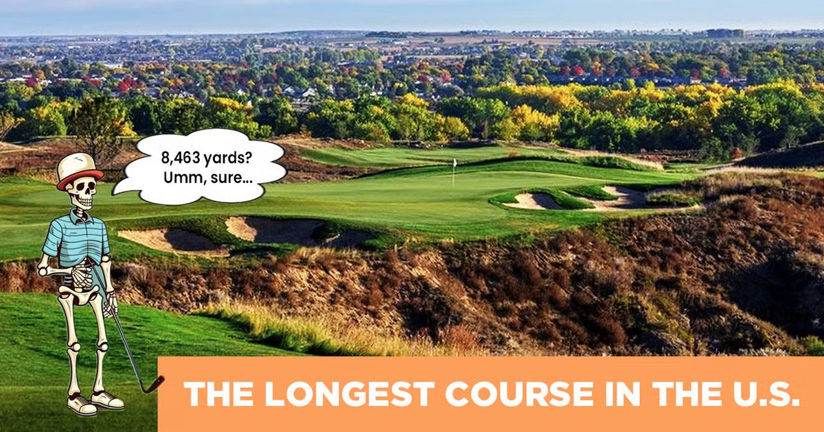 thisiswildgolf's tweet photo. Do you know which course is the longest in the U.S.? We'll give you a hint, it tops out at 8,463 yards from the back tees.

Still don't know? Don't feel bad, it only opened in 2022. Come back tomorrow for an intro to this incredible course!
 
#wildgolf #golfcourse #travelgolf https://t.co/m1WSdVX9nA