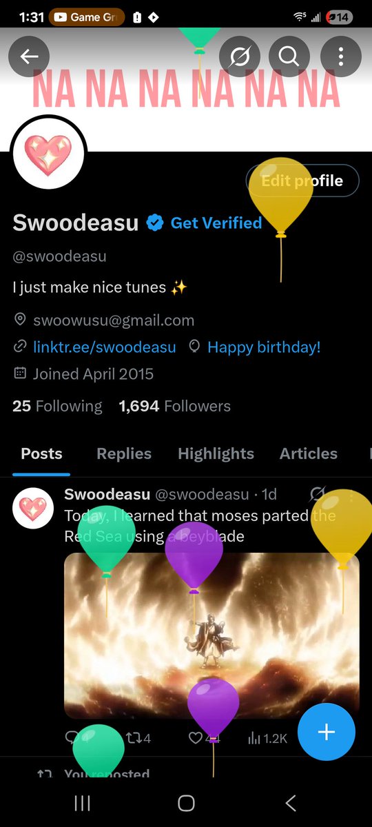 25! Birthday stream a bit later maybe!