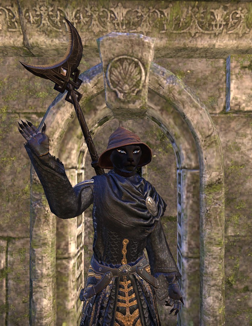 "𝗟𝗼𝗼𝗸! 𝗧𝗵𝗶𝘀 𝗼𝗻𝗲 𝗶𝘀 𝗮 𝗪𝗶𝘁𝗰𝗵 𝗻𝗼𝘄." 😸

#ESOfam #ESO #TES #elderscrollsonline 
#elderscrolls #Screenshot #Khajiit