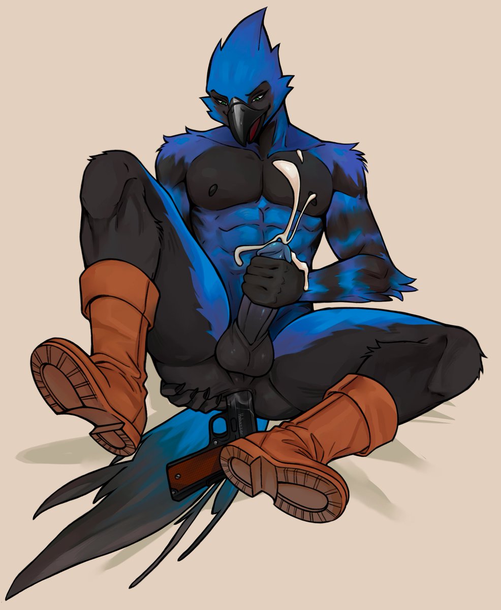Hahazzar's tweet photo. Kinktober 22nd theme: gunplay
Comm for Harkshir from FA https://t.co/deZj870M1q
