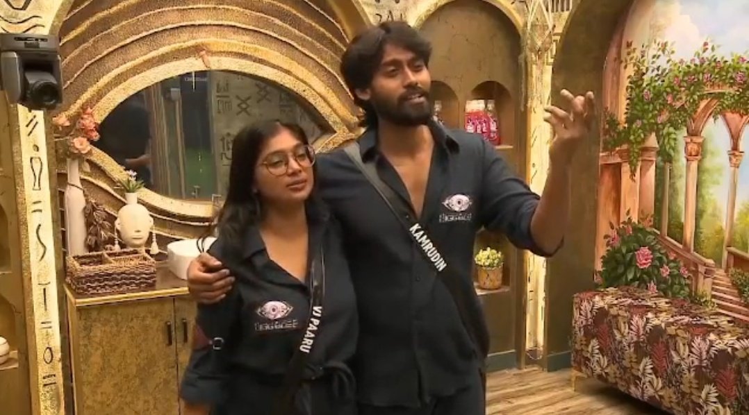 dhinu_18's tweet image. Even cameras whining around this duo😌💗 
Just vibes😻💗
#BiggBossTamil9