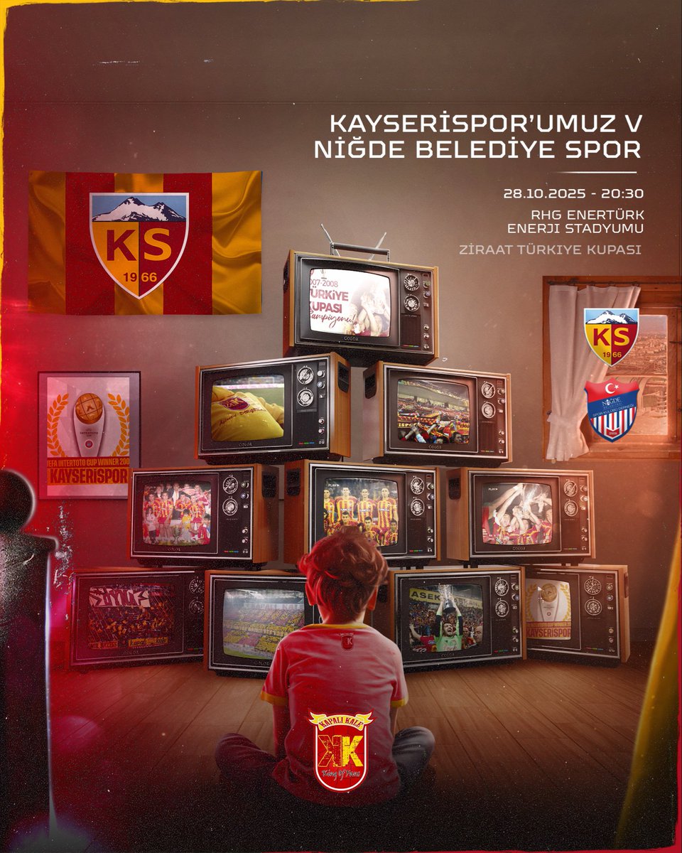 MAÇ GÜNÜ | 📢
🏆 #ZiraatTürkiyeKupası
🗓 3.Tur
🆚 Niğde Belediyespor
🕖 20.30
🏟 Şehrin Kalbi
🟨🟥 #YAŞAMEMLEKET
<a href="/KayserisporFK/">Zecorner Kayserispor</a> | #KapalıKale