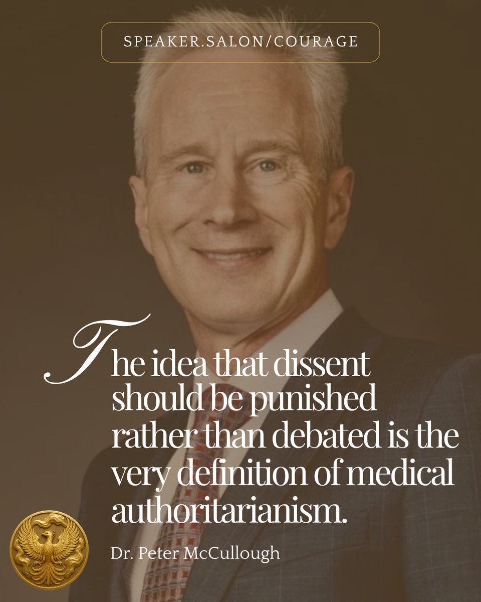 Creating space for our doctors and researchers to debate the science is critical for our survival. <a href="/P_McCulloughMD/">Peter A. McCullough, MD, MPH®</a> says it beautifully. Catch his full presentation Nov. 1st at the #courageinhealth series
speaker.salon/a/2148150406/v…