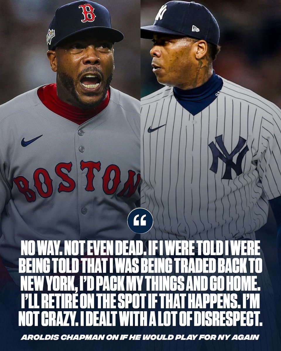 In Aroldis Chapman’s time as a Yankee:

-Didn’t show up to a mandatory workout ahead of the playoffs because he wasn’t guaranteed a roster spot in 2022

-Got a new tattoo during the season that became infected and was put on the 15-day IL during the season 

-Hurt the teams