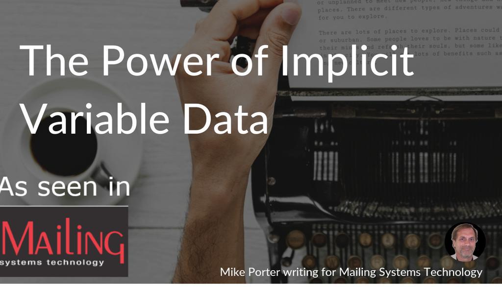 PMCmike's tweet image. Both types of variable data (explicit and implicit) enhance customer engagement and improve overall communication effectiveness.
Read more 👉 lttr.ai/AjpXo

#Mail #MailingSystemsTechnology #InTheTrenches