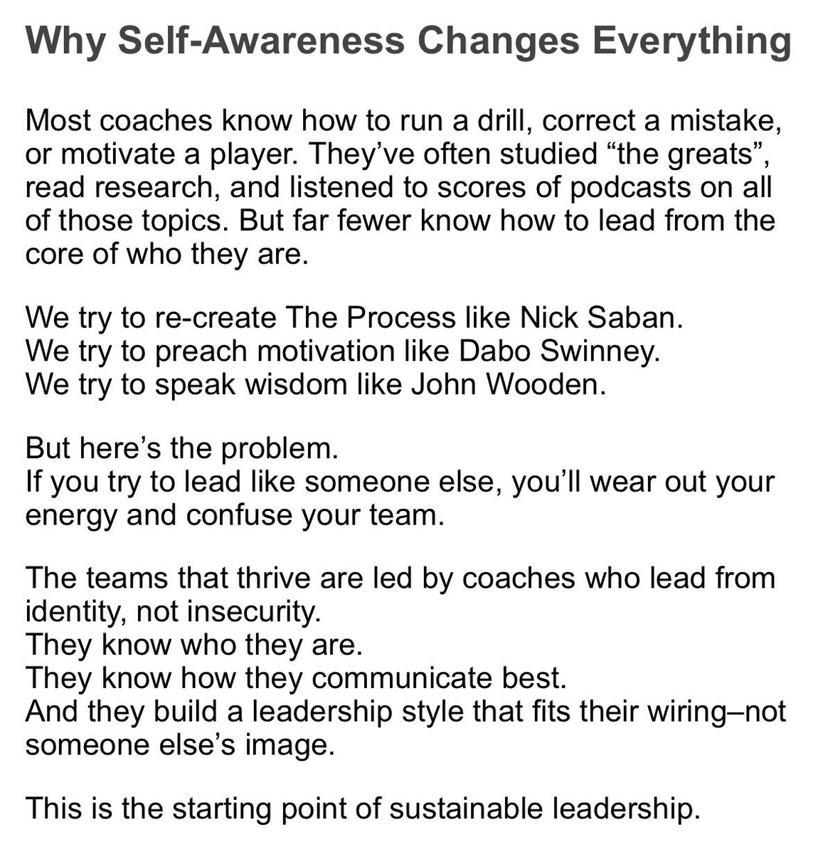 The best leaders lead themselves first.