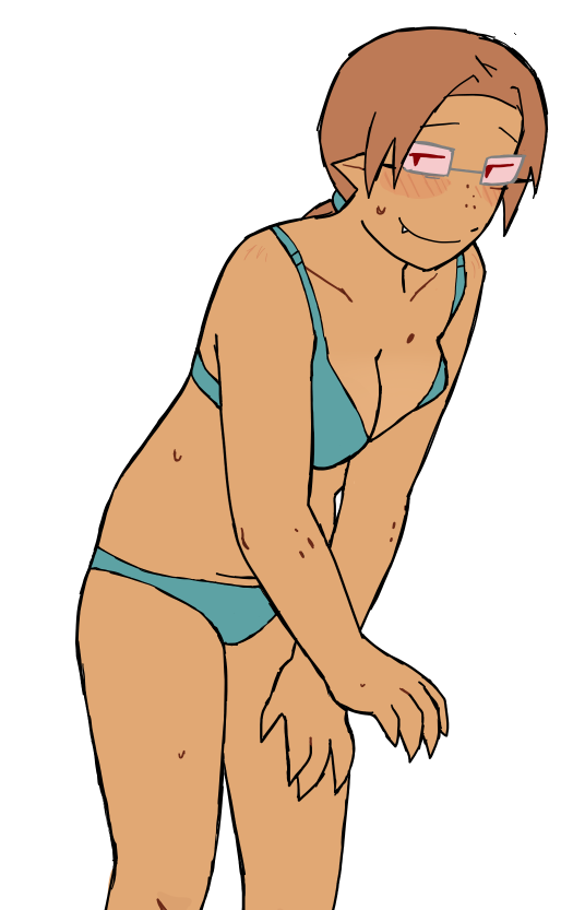 i drew my oc as a furry and a woman ... idk how to draw furries