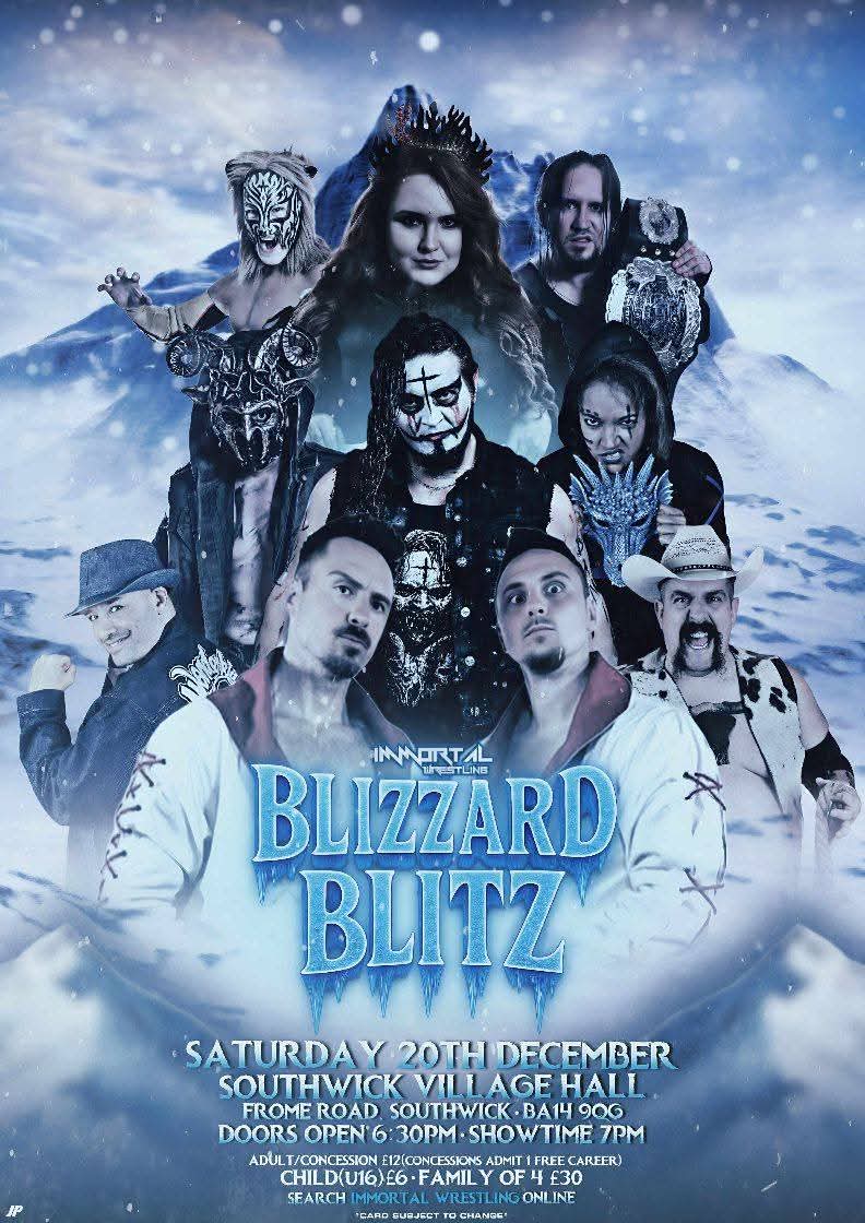 Find me here at my next appearance, where I will be defending my Fighting Championship. Head to Immortal Wrestling on all social platforms for more information and ticket links