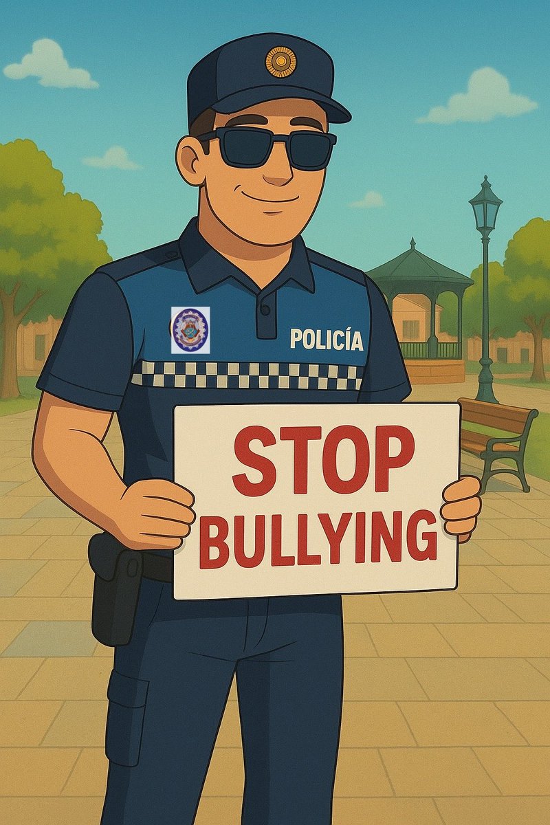 Con el inicio del curso escolar 🏫 📚, nuestros #agentestutores colaboran con nuestros centros para atajar posibles casos de #bullying , es fundamental educar a nuestros hijos desde el respeto para evitar estas conductas #stopbullying #policialocal