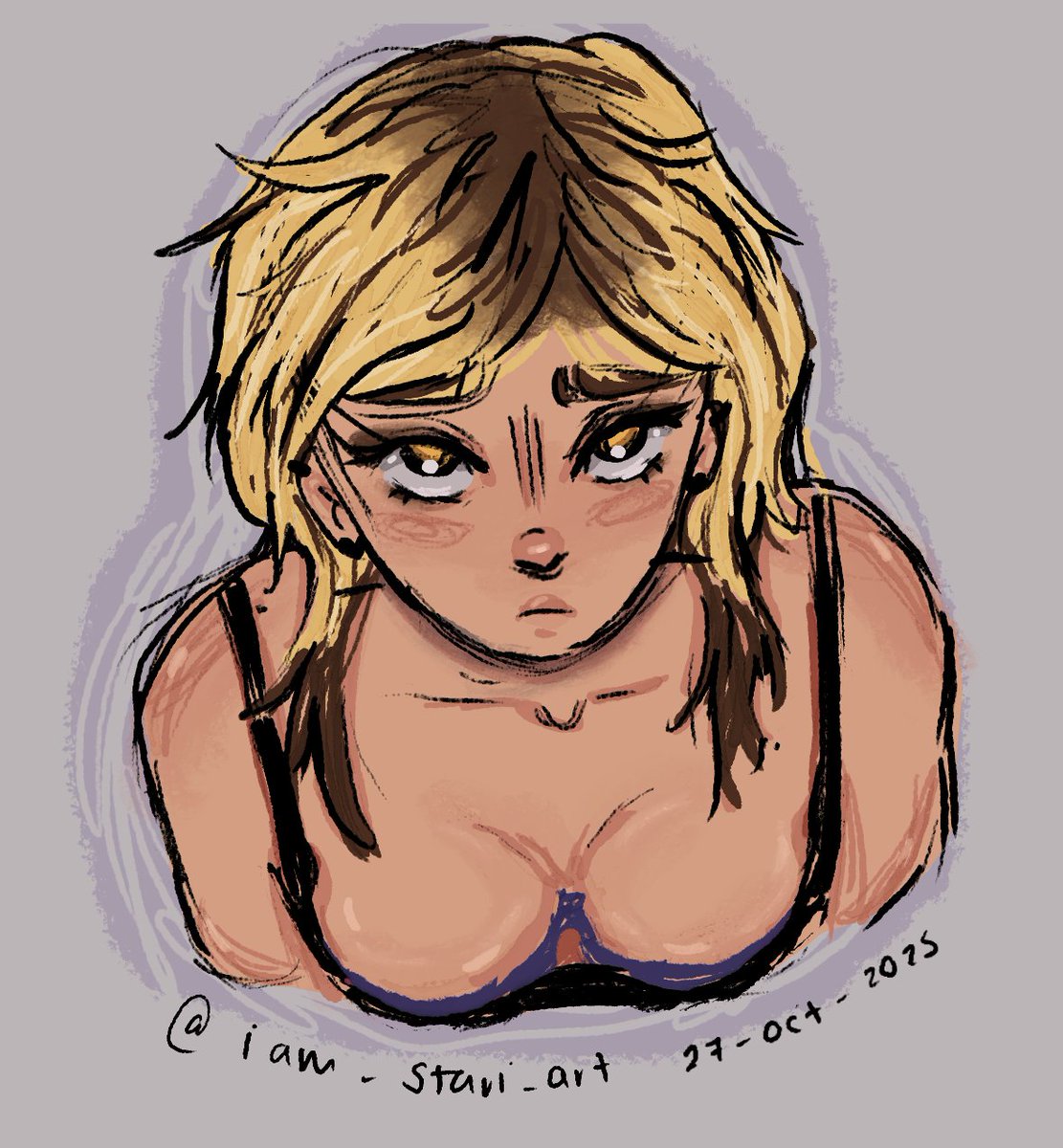 Fem #Atsumu  doodle I did in class today, I swear I did pay attention, I just slept like an hour today and if I didn’t do something with my hands I would fall asleep