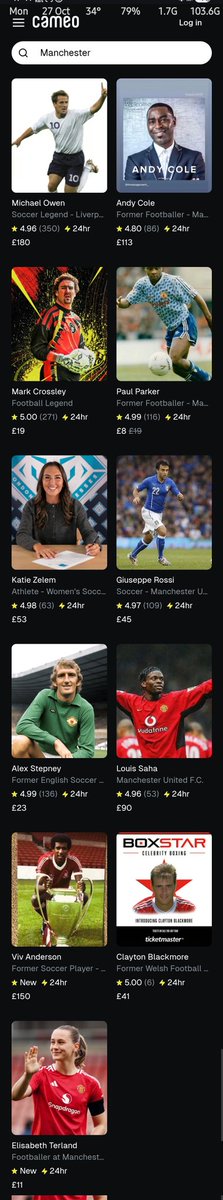 Fancy a personal message from an ex #Mufc player?

There's a sale on <a href="/BookCameo/">Cameo</a> at the moment and prices start as low as £8 with a message from <a href="/RealPaulParker2/">Paul Parker</a>