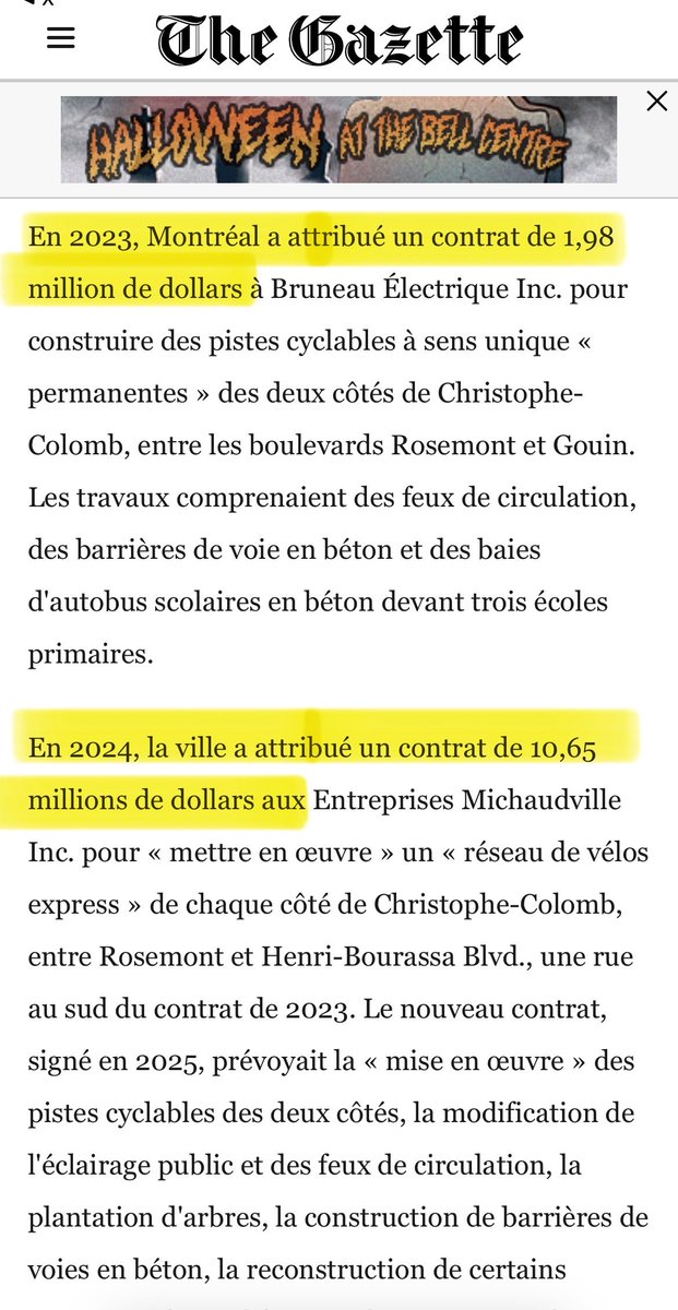 automtl514's tweet image. Projet mtl a détruit Christophe-Colomb trois fois depuis 2023 pour la piste cyclable…

1,98 millions en 2023  
10,65 millions en 2024
33 millions en 2025 

Et après ils disent ne plus avoir d’argent pour les services de bases…
C’est vraiment de rire du monde!