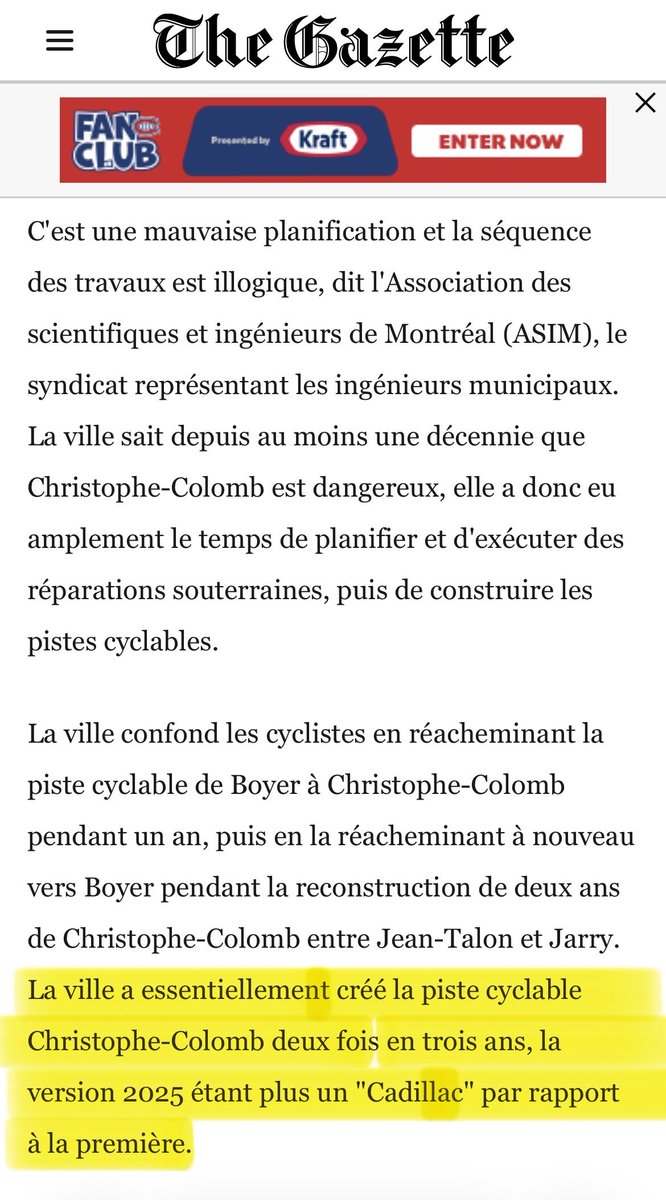 automtl514's tweet image. Projet mtl a détruit Christophe-Colomb trois fois depuis 2023 pour la piste cyclable…

1,98 millions en 2023  
10,65 millions en 2024
33 millions en 2025 

Et après ils disent ne plus avoir d’argent pour les services de bases…
C’est vraiment de rire du monde!