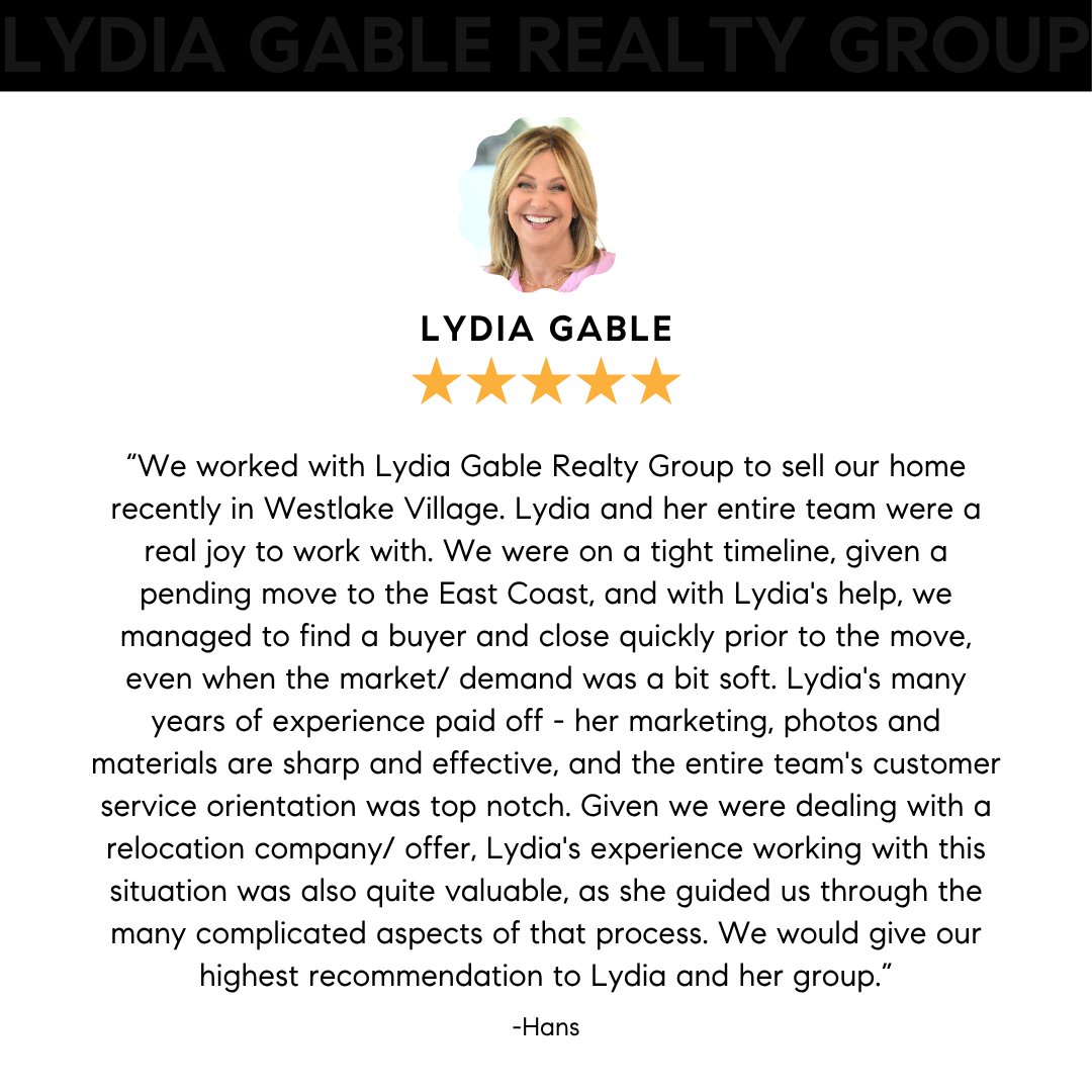 lydiagable's tweet image. Deadlines, relocations, and changing markets — we help clients handle it all.

Planning a move or home sale? Let’s chat — our team is here to help make your next chapter easier.

#LydiaGableRealtyGroup #WestlakeVillage