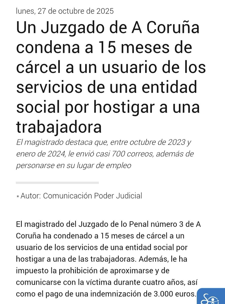 📌 Delito de hostigamiento
#Acoso 😓
✅ Art. 172 ter CP poderjudicial.es/cgpj/es/Poder-…