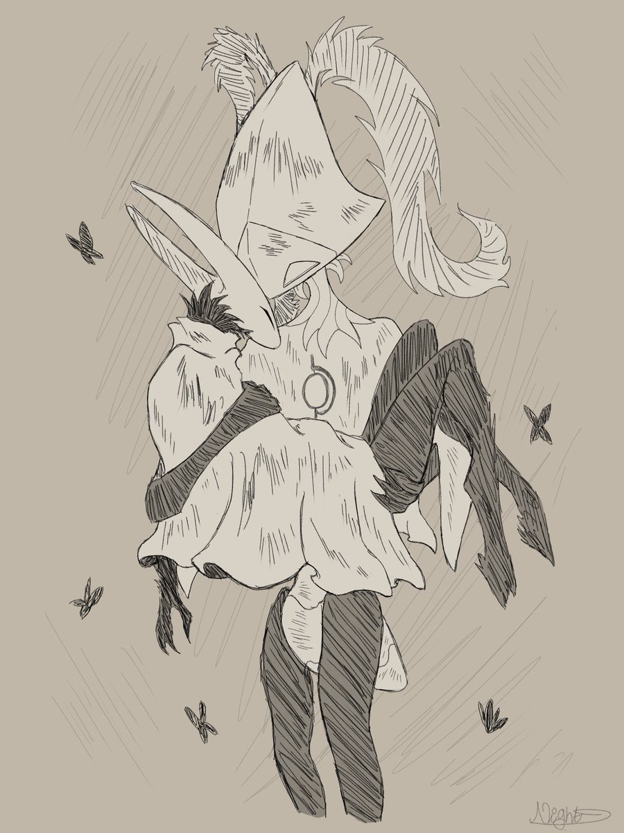 Messy little sketch for today ♡ 
#hollowknight #hollowknightfanart #hollowknightart #silksong #silksongfanart
