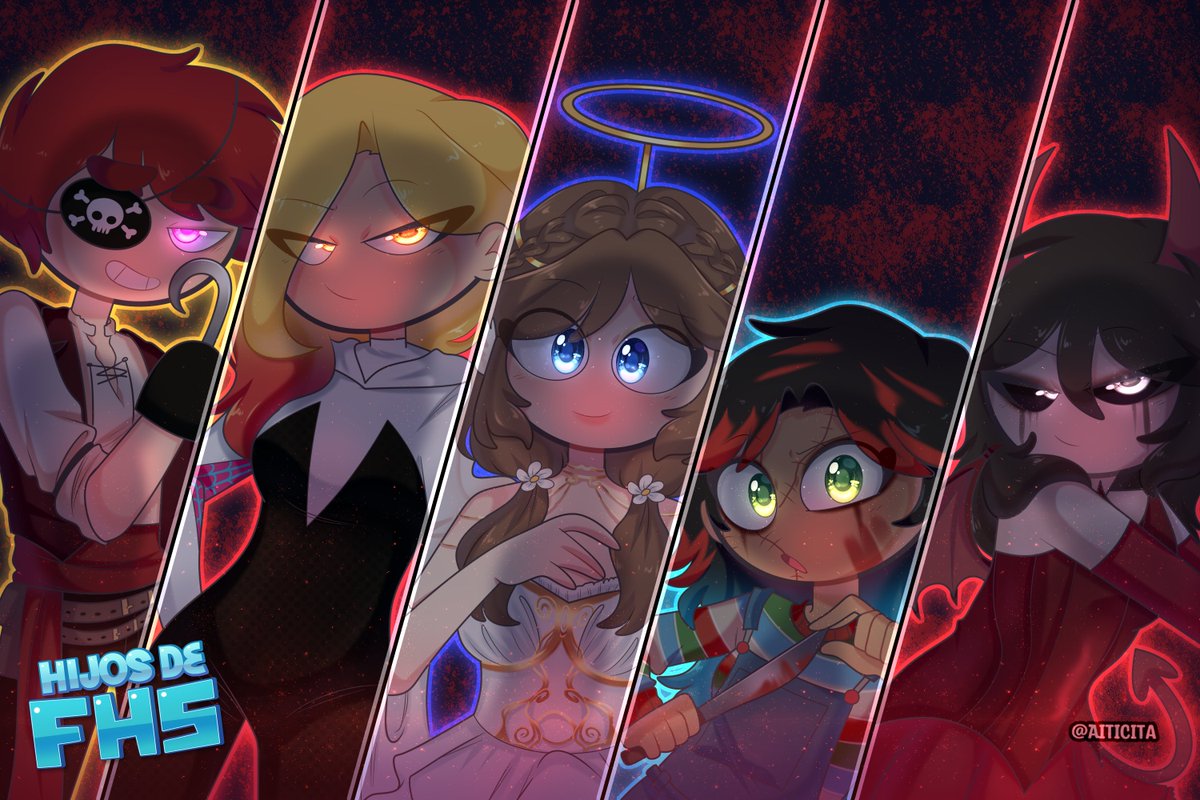 HDFHS_Oficial's tweet photo. 🎃 HDFHS HALLOWEEN EDITION #1 🎃
⭐ Shining Stars ⭐

💙 Fiona - Angelita
🩵 Kate - Chucky
🖤 Fio - Diablita
❤️  María - Spidergwen
💛 Ángel - Pirata

#FHS #fnafhs #HDFHS #HDFNAFHS #hdfhs #hdfnafhs #fhsz3r0 #fhsgen2 #HijosDeFHS https://t.co/Q8sd16cqwS