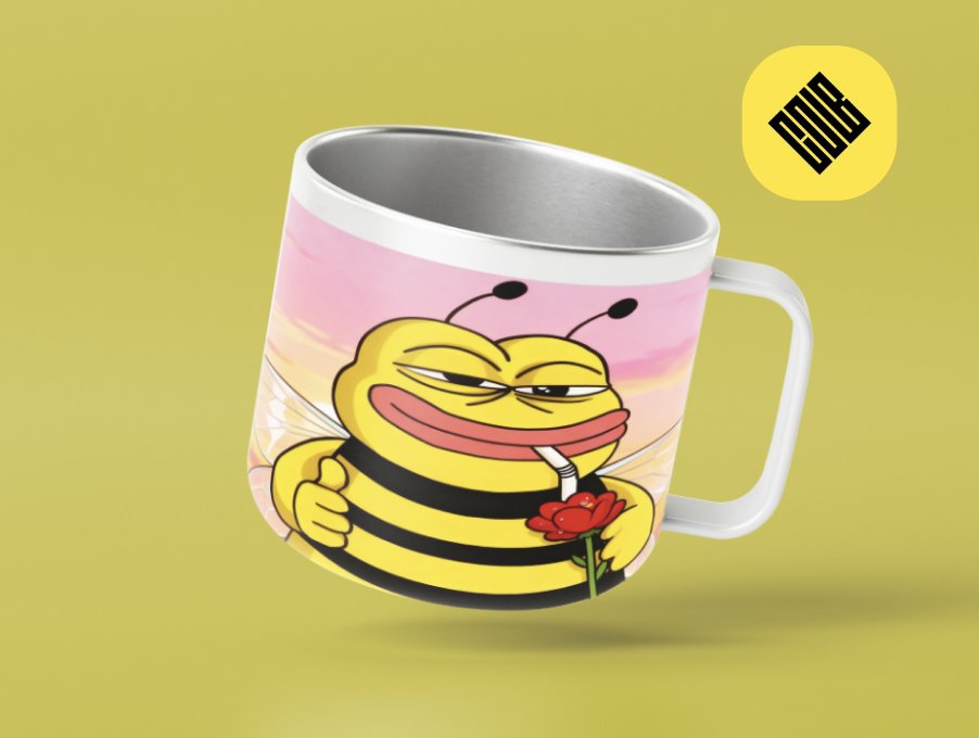 This bee is pure style - a true smooth operator! 

With a rose, a sly grin, and that chill vibe, it’s the James Bond of bees. 

Just out here collecting honey and hearts

believe in <a href="/ColbFinance/">Colb</a> 🐝