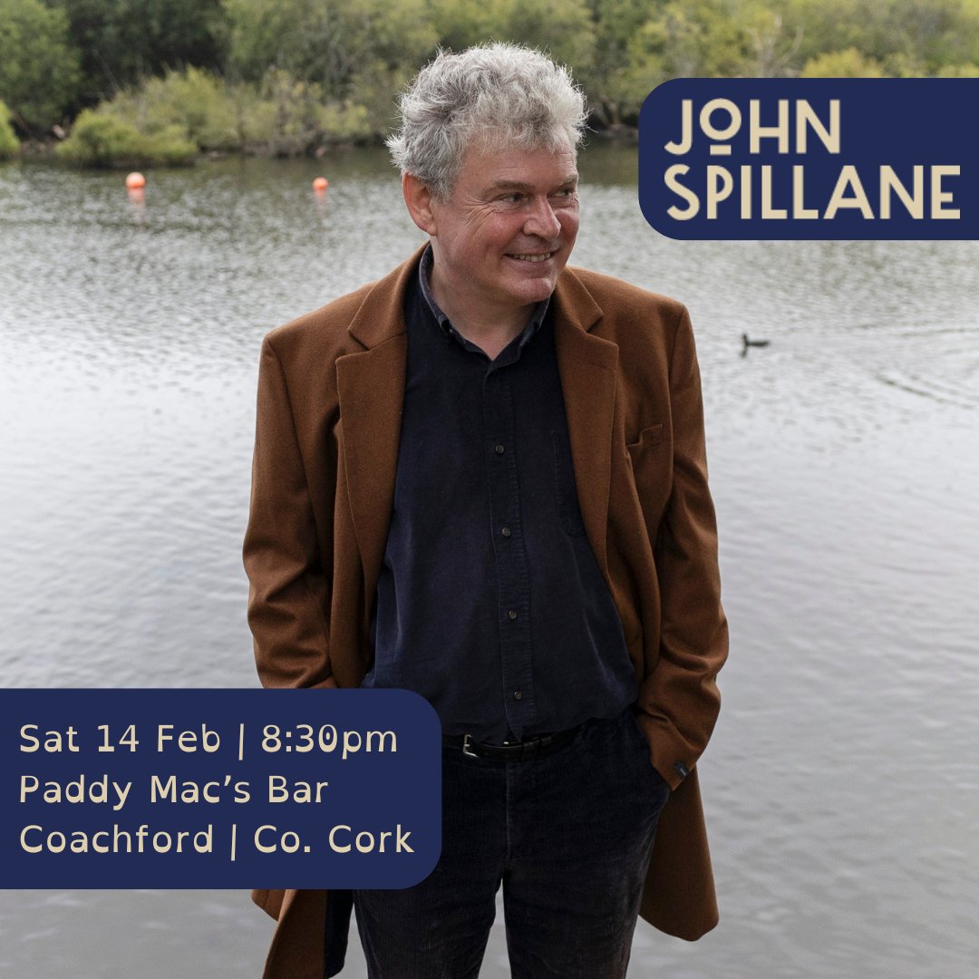 ANNOUNCING! I will be playing at Paddy Mac's Bar, Coachford Co. Cork on Saturday February 14th at 8:30pm. Tickets are on sale now, get yours here: eventbrite.ie/e/john-spillan…