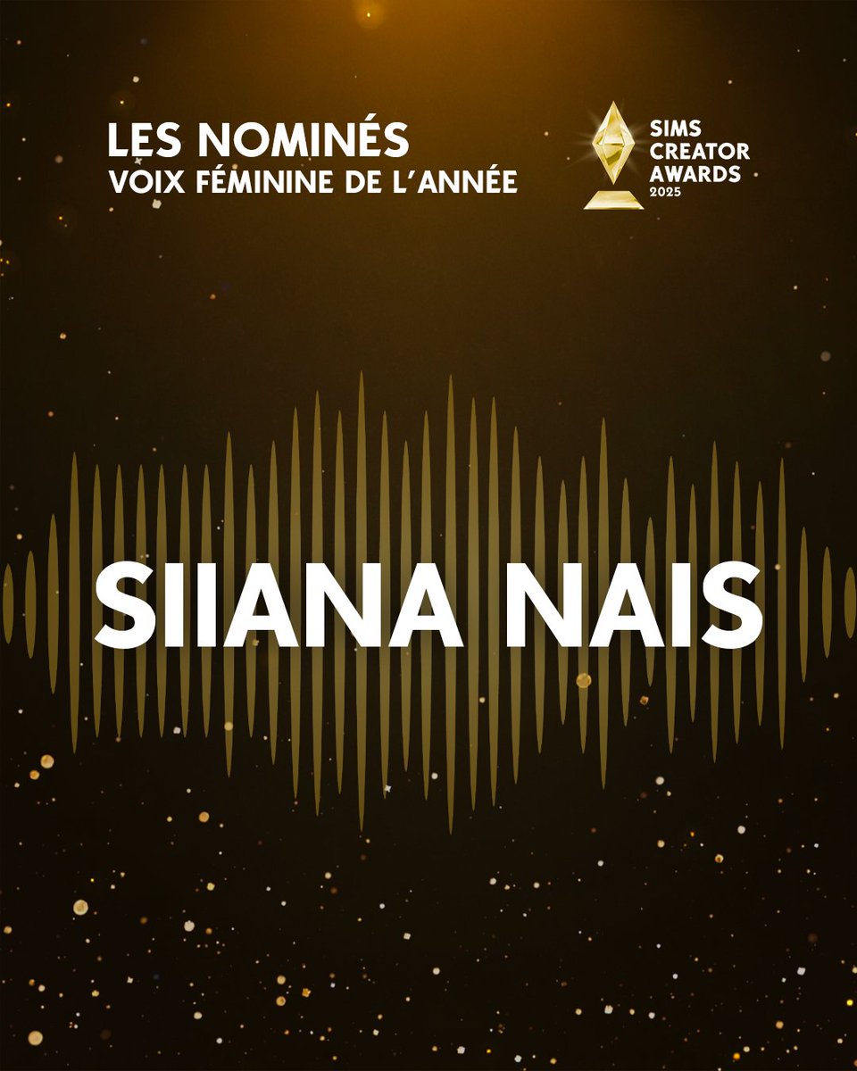 C'est partie, découvrez les premiers nommés au Sims Creator Awards 2025 dans la catégories Voix Féminine de l’Année !

Qui remportera le titre cette année ?

🗓️ Ouverture des votes le 1er novembre !

#simscreatorawards #simscreatorawards2025 #TheSims4 #lessims4