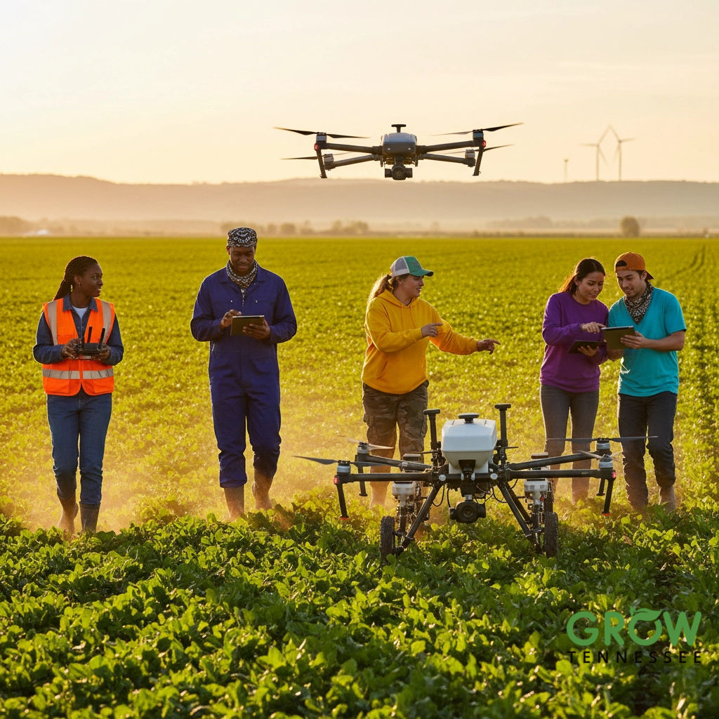 This ain’t your granddaddy’s tractor. Young Tennessee farmers are flying AI drones, crunching real-time field data, and making family farms unstoppable. Big dreams. Bold tech. New legacy. How are you transforming your roots? #SwagToAg #WeAreKMG