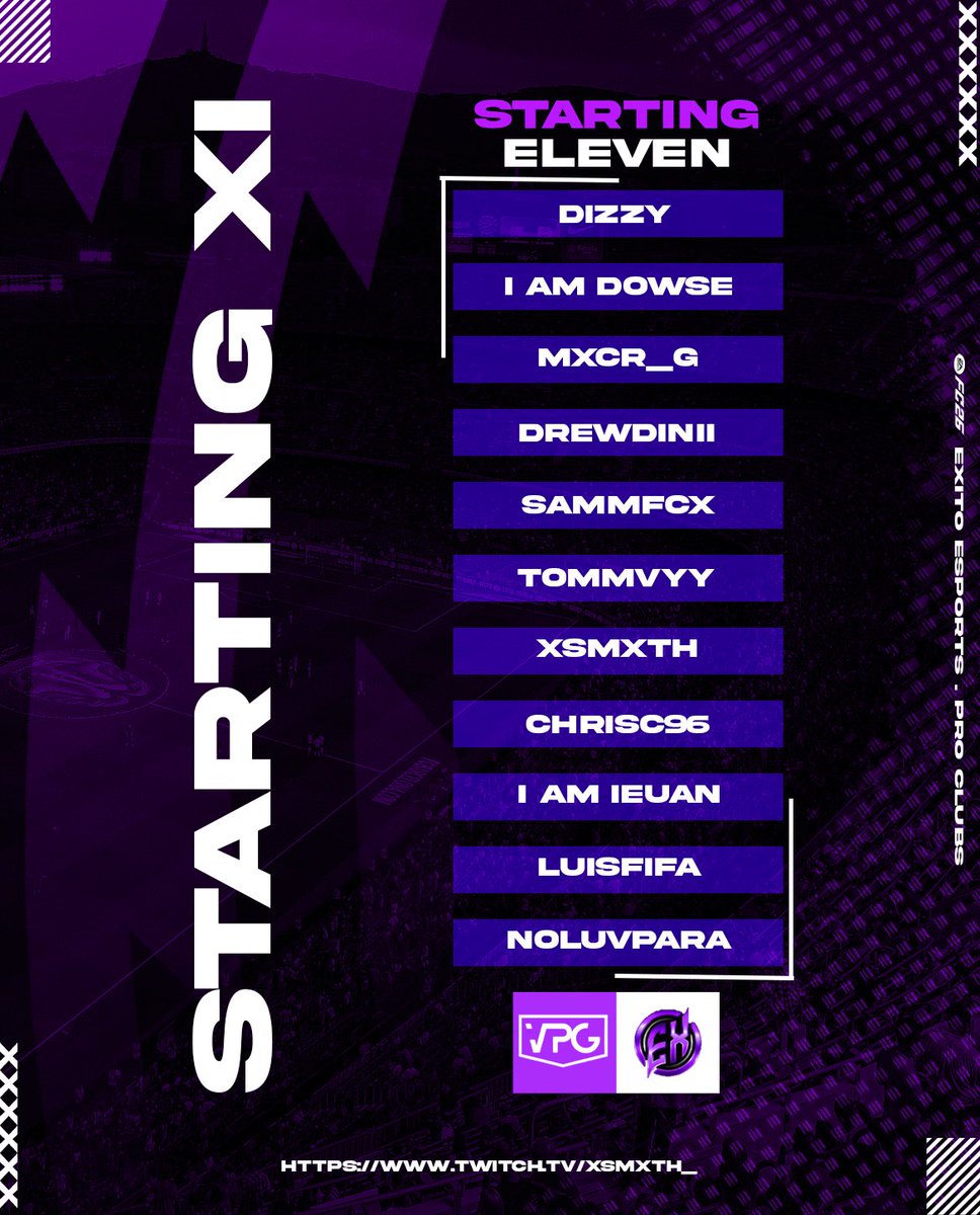 Massive week this week looking to kick on from where we left off 😤

Our schedule goes:

🇬🇧 UK Prem:
(H) vs Unity

🇬🇧 UK Pro Series:
(H) vs Mighty Lionz EU

🇪🇺 Elite A:
(H) vs FC Sunrise
(A) vs Slick and Supreme