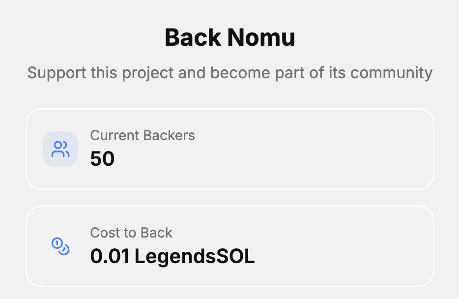 Marking 50 NomNomBackers

proof of engagement =&gt; proof of traction =&gt; W for <a href="/EatwithNomu/">Nomu</a>
