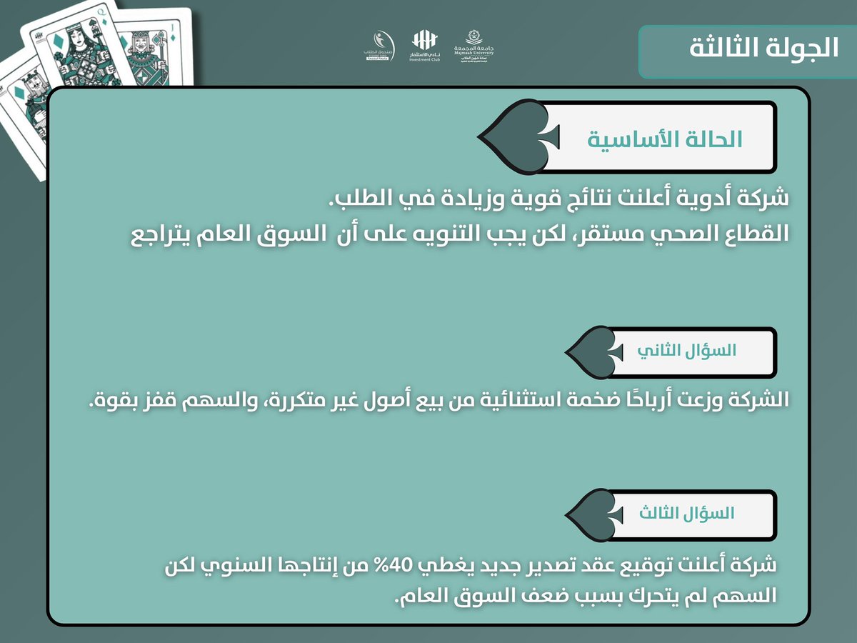 InvClubMU's tweet image. الجولة الثالثة 
تبدأ الان - العبها بحكمة وخلك أقرب للفوز 👌🏻