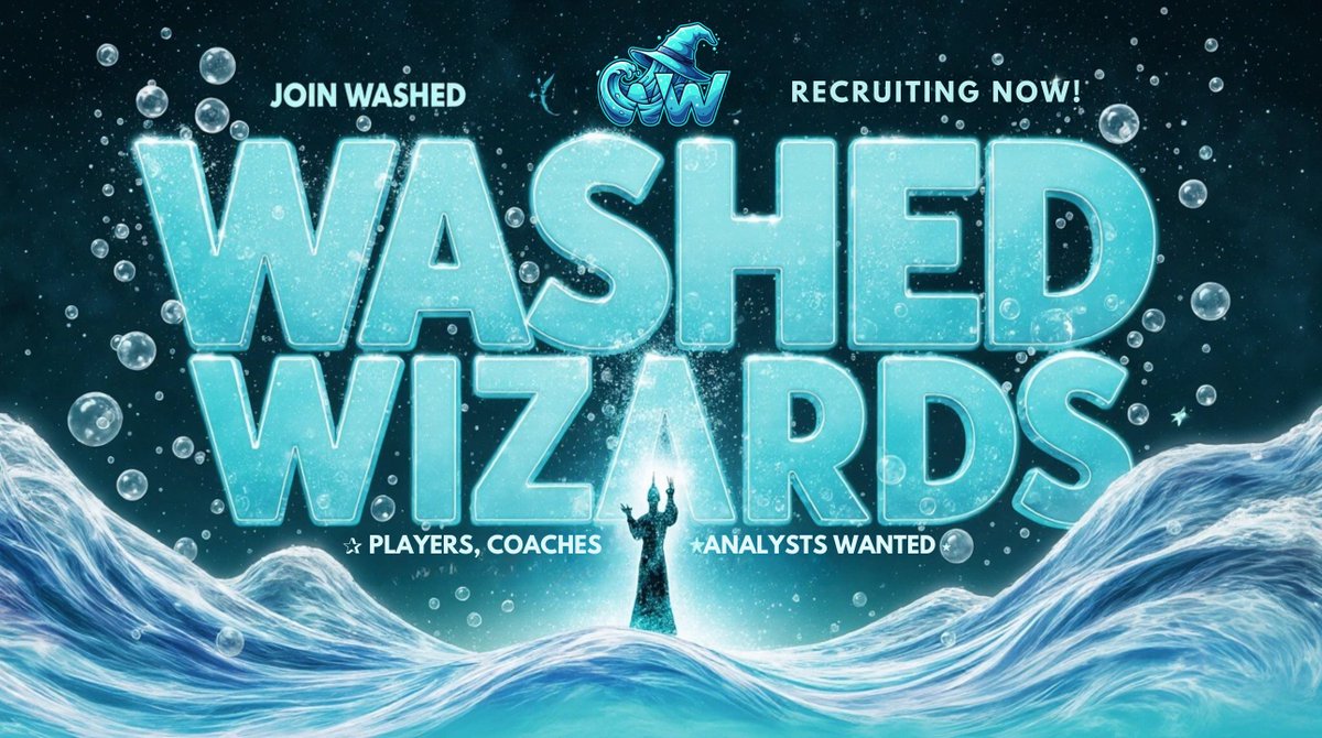 WashedWizardsEU's tweet image. 🧙‍♂️ Washed Wizards Esports is recruiting!

We’re expanding our @OW_Esports  &amp;amp; @R6esports  rosters — seeking experienced Players, Coaches &amp;amp; Analysts ready to compete &amp;amp; grow with us.

📩 DM or join our Discord to apply!

discord.gg/3fBvdE7CeB

 #StayWashed💧