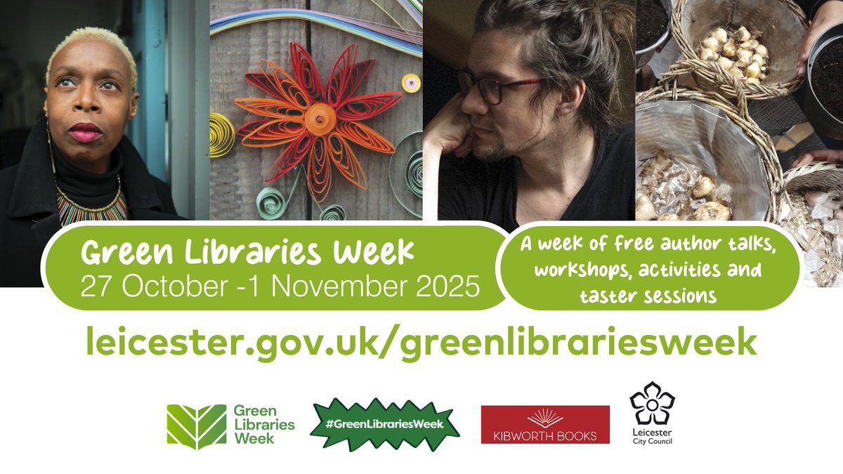 Leicester_News's tweet image. This week is #GreenLibrariesWeek, with lots of free craft activities, author talks, music and more on offer at city libraries. Details here: ow.ly/MCwj50Xfvjz