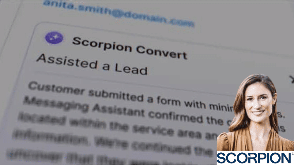 think_localogy's tweet photo. 📞 30–50% of SMB calls go unanswered.
That’s revenue left on the table.

#Scorpion’s Convert recovers it with AI that books appointments, answers leads, and integrates with CRMs.
👉 https://t.co/s67QD78bAh
#AI #SMB #Local #Automation #SaaS #ScorpionConvert #CallConversion https://t.co/4zcWzQ9le8