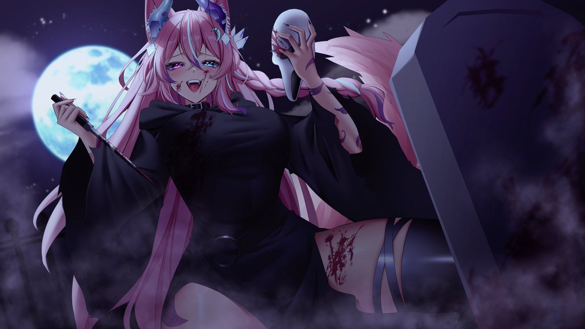 TonyoVT's tweet photo. “Oh don’t worry darling, i was just tying up some loose ends for you… 🩷”

🎨: @Kurotsuki_Arts 

I make a hot ghost face don’t I? 

#doodleyo | #Vtubers | #VtuberEN https://t.co/WfwNHV8LSJ