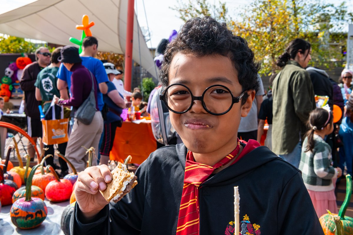 WheatonMD's tweet image. 🎃✨ What an amazing day at HalloWheaton! From costumes and pumpkin decorating to spooky music, games, crafts, and s’mores  — the plaza was full of laughter and community spirit. 👻💛 Thanks to everyone who joined the fun! #WheatonMD #FallFun