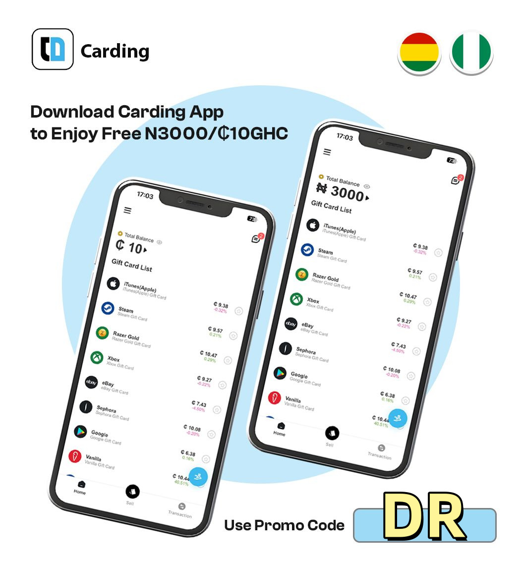 DR ZEH (@drzehmili) on Twitter photo π Giveaway Alert for Nigeria & Ghana π³π¬π¬π!
 - N200k for 60 people  
ππ»Download Carding app & sign up. Use promo codeγDRγ  and get free  β¦3,000 or 10 GHC  in your bank account immediately
 πΈ I'll also be crediting 60  first people with 4k today. 
 π¬Like, retweet and post a π Giveaway Alert for Nigeria & Ghana π³π¬π¬π!
 - N200k for 60 people  
ππ»Download Carding app & sign up. Use promo codeγDRγ  and get free  β¦3,000 or 10 GHC  in your bank account immediately
 πΈ I'll also be crediting 60  first people with 4k today. 
 π¬Like, retweet and post a