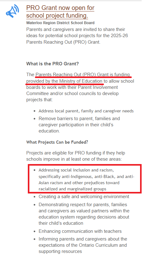 The <a href="/ONeducation/">Education Ontario</a> is funding woke ideological parental involvement in schools. 

Hey <a href="/PaulCalandra/">Paul Calandra</a>, when will you be stepping down?