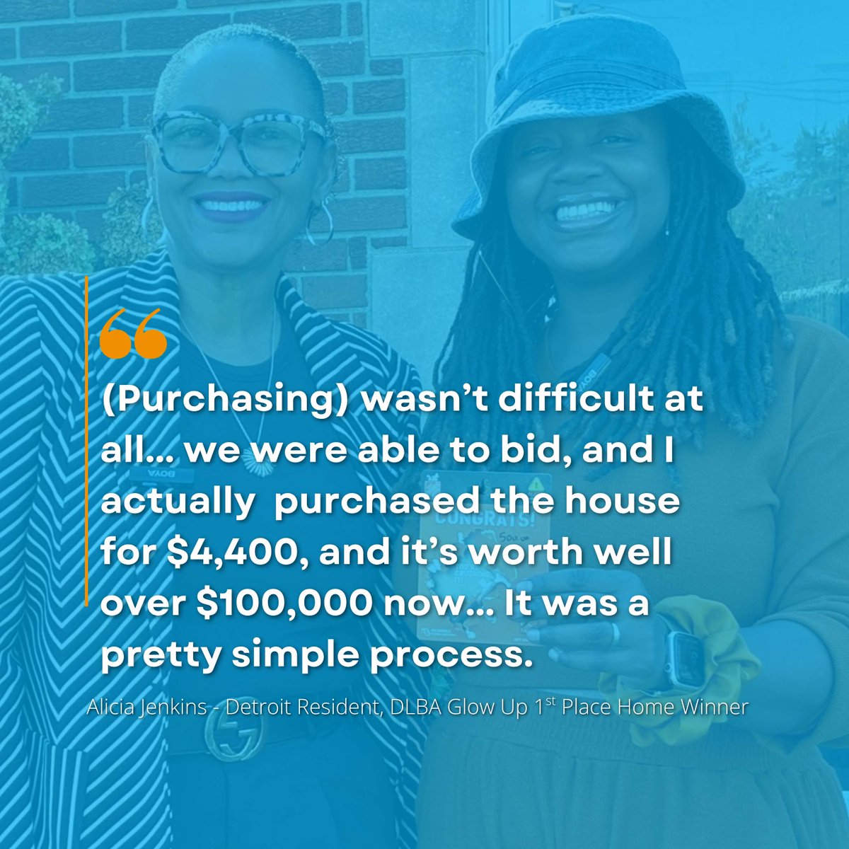 BuildingDet's tweet image. 💡 “It was a pretty simple process.” – Alicia Jenkins, DLBA Glow Up 1st Place Winner 🏡✨

Alicia turned a $4,400 DLBA house into a home now worth over $100K! Stories like hers show the power of Detroiters investing in their own neighborhoods. 💪
