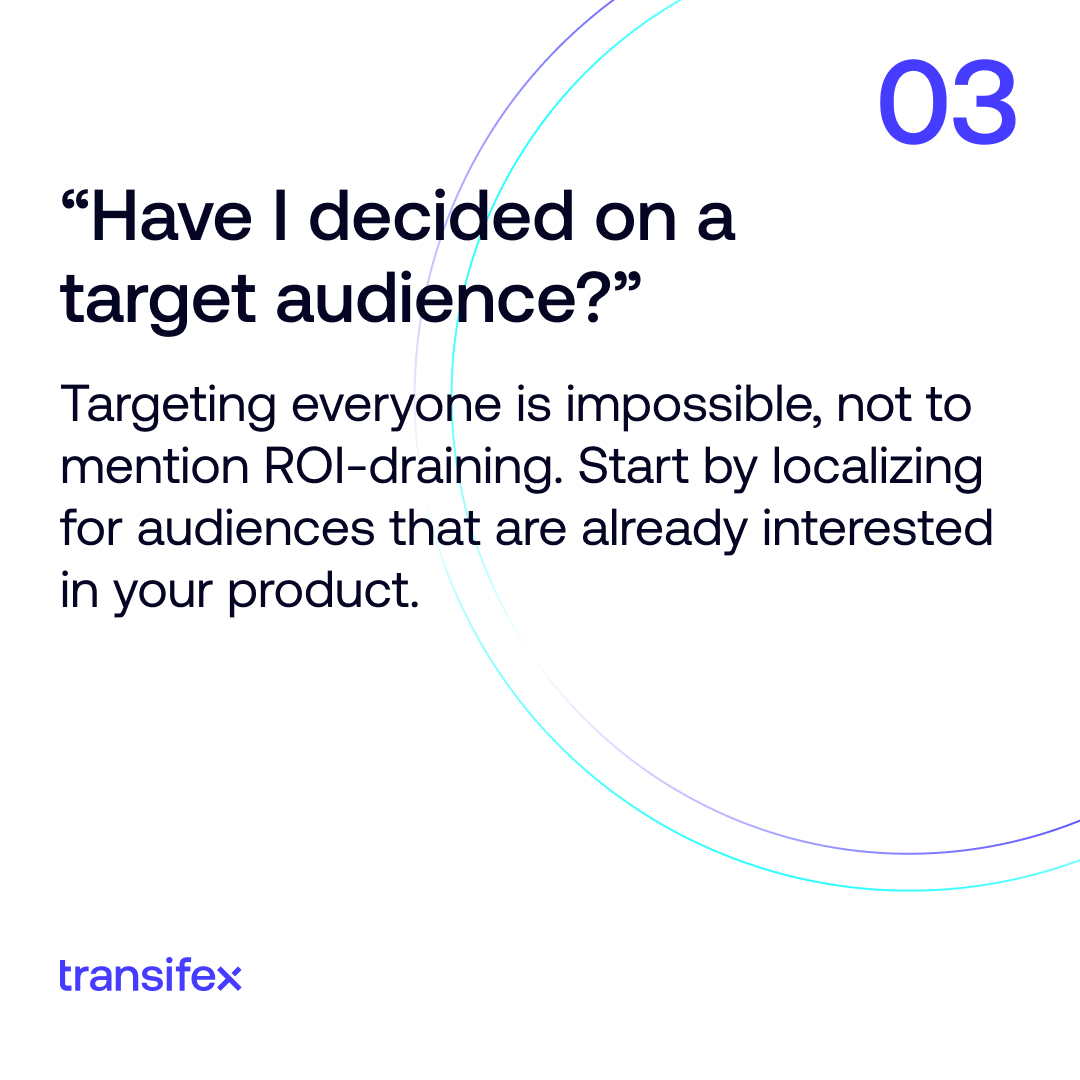 transifex's tweet image. Investing without a plan can be costly. Before you start, ask yourself these three simple questions. If you can’t say “yes” right away, read our article on app localization: hubs.la/Q03Ntt0Y0

#Transifex #localization #AI #TransifexAI #AILocalization ##AppLocalization