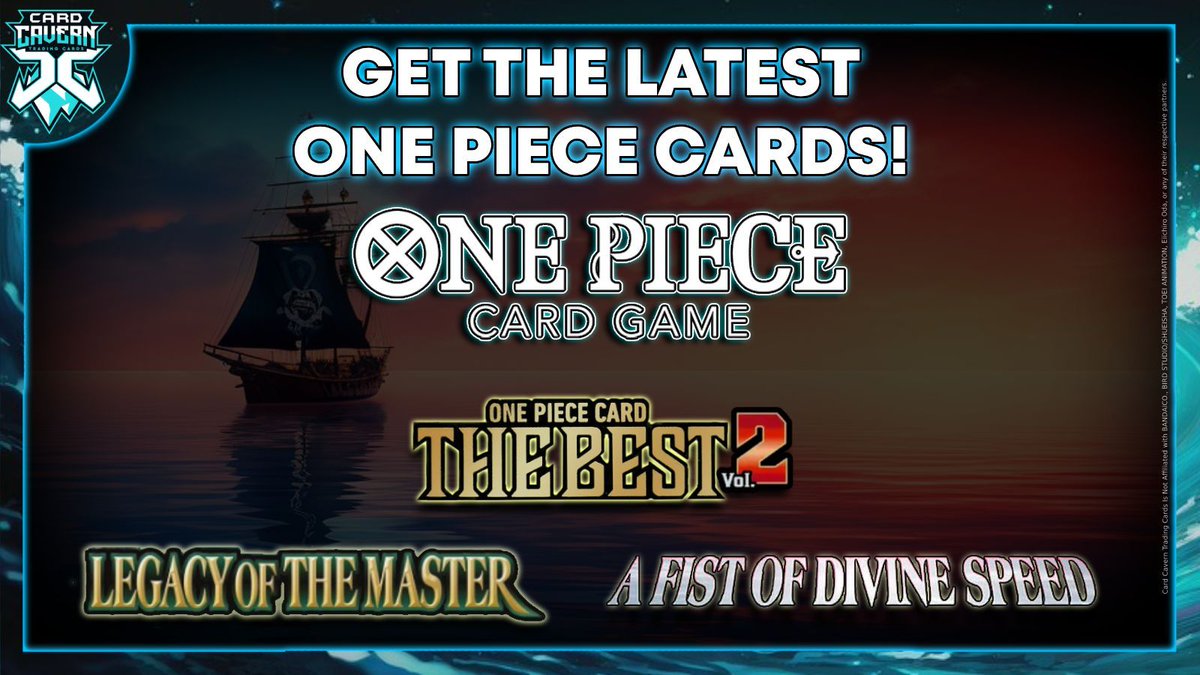 We have the latest One Piece Card Game products in stock! 🏴☠️

Shop Here 🛒 bit.ly/OPCG_TheBestVo…

#ONEPIECE #OnePieceTCG #OnePieceCardGame #OPCG #OnePieceCards #PRB02